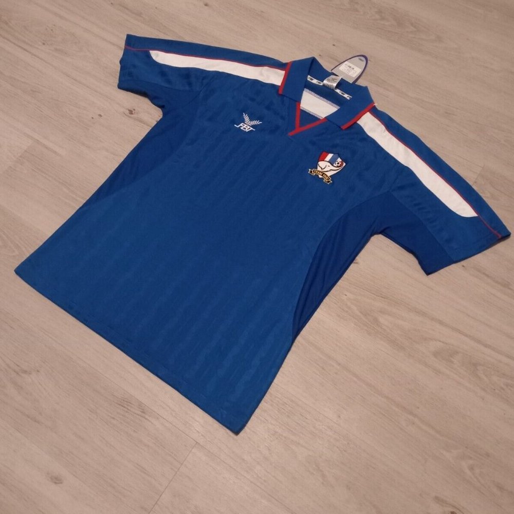 NWT Thailand 2003-2004 Away ORIGINAL FBT Vintage Soccer Jersey Blue L